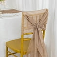 thumbnail image 3 of BalsaCircle 5 Taupe Extra Premium Chiffon Chair Sashes Bows Ties Ceremony, 3 of 5