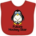 thumbnail image 3 of Inktastic Future Hockey Star Penguin Boys or Girls Baby Bib, 3 of 4