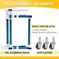thumbnail image 2 of GanFindX Folding Skating Trainer for Kids Toddlers, Adjustable Height Aluminum Roller Skate Learning Aid with 3 Silent Wheels, Balance Support Walker for Beginner Skaters, Blue, 2 of 6