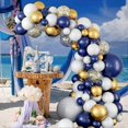 thumbnail image 4 of Navy Blue and Gold Balloon Arch Kit, 102PCS of Blue, Gold, and White Balloons with Confetti Balloons for Party Decorations, Matte Latex Suit_Perfect Gift, 4 of 5