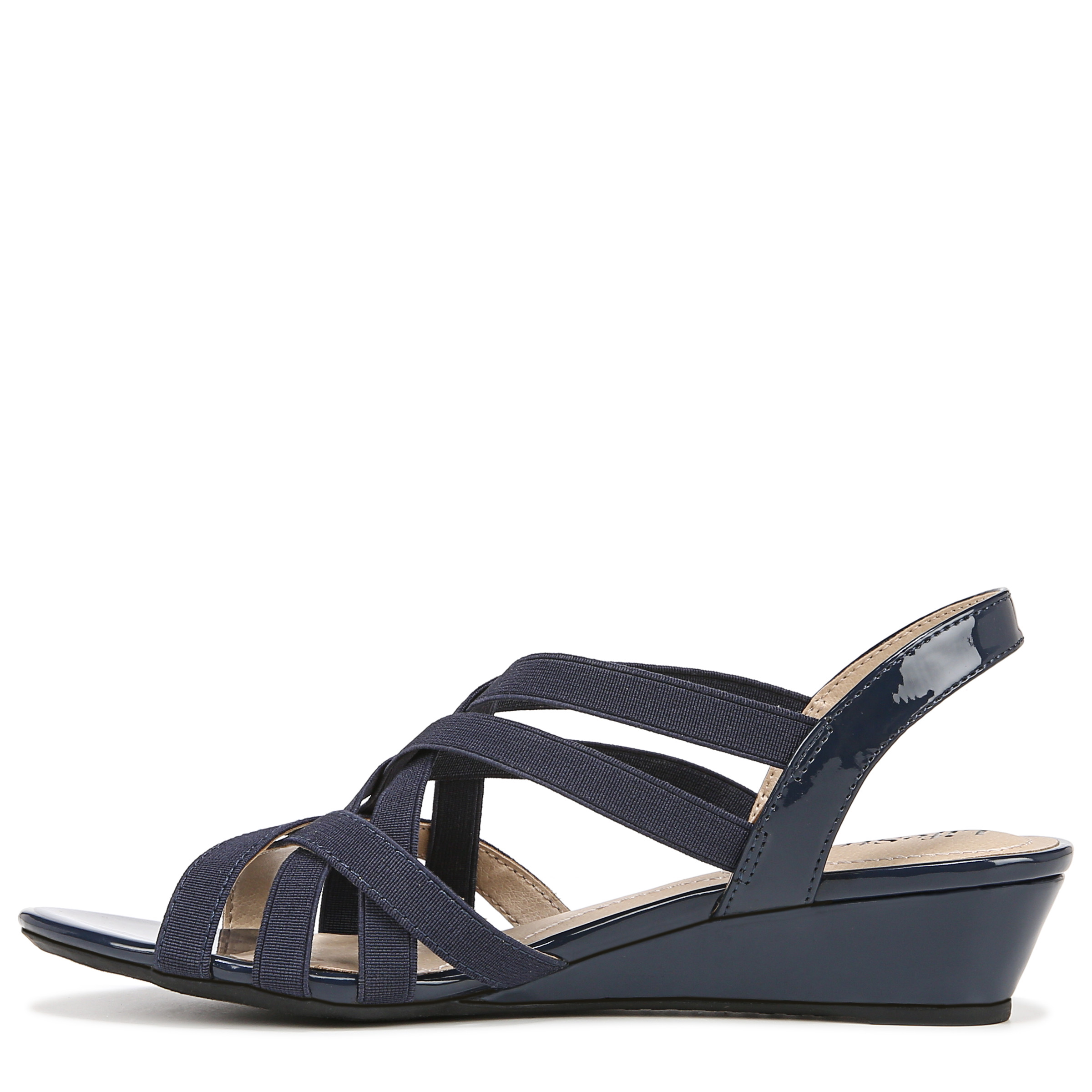 (取寄) ライフストライド レディース ヨン ストラップ ウェッジ サンダル LifeStride women Yung Strappy Wedge Sandals Lux Navy LifeStride Womens Strappy Summer Wedge Sandals - Different Widths