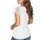 thumbnail image 4 of Blusa de manga corta de encaje informal con cuello en V de verano para mujer Fridja  bn8090, 4 of 7