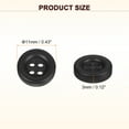 thumbnail image 2 of Uxcell 10pcs Sewing Button 11mm 4 Holes Resin Round Crafting Buttons, Black, 2 of 6