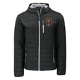 thumbnail image 2 of Men's-Cutter & Buck  Black Real Salt Lake Rainier Primaloft Eco Full-Zip Hooded Jacket, 2 of 3