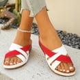 thumbnail image 3 of Dakaela Orthopedic Sandals for Women 2026 Wedge Platform Strappy Open Toe Summer Dressy Walking Slides Shoes with Arch Support Size 6-10 Red, 3 of 8