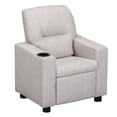 thumbnail image 6 of Olive & Opie Oakley Kids/Toddler Recliner Chair - Push Back Lounge Sofa for Boys & Girls Age 3+, Greige, 6 of 8