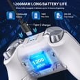 thumbnail image 5 of Wireless Gaming Controller with Smart Interactive Screen,Hall Effect Joysticks,RGB Lighting,Bluetooth Gamepad Compatible with switch/PC/PS4/iOS/Android,1200mAh,White(Not for Xbox,PS5), 5 of 10