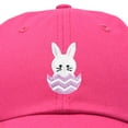 thumbnail image 2 of DALIX Cute Easter Bunny Kids Hat Embroidered Girls Baseball Cap in Hot Pink, 2 of 6