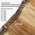 thumbnail image 4 of Benehair Premium Thick Full Head Clip In Human Hair Extensions Double Weft 100% Real Remy Hair Women Highlight Blonde Soft, 4 of 11