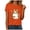 Z#01-Orange, variant on Akiihool Womens Tshirts Graphic Halloween Shirt Women Letter Print Graphic Plus Size Fall Tees Tops (Black,M)