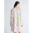thumbnail image 4 of Free Assembly Women's and Women's Plus Floral Car Coat with Long Sleeves, Sizes XS-4X, 4 of 6