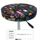 thumbnail image 4 of Balery Basketball Fundas de asiento para taburete de bar redondo de tela de terciopelo ajustables que protegen de arañazos y manchas para sillas de 14 a 17 pulgadas.-14 inch, 4 of 7
