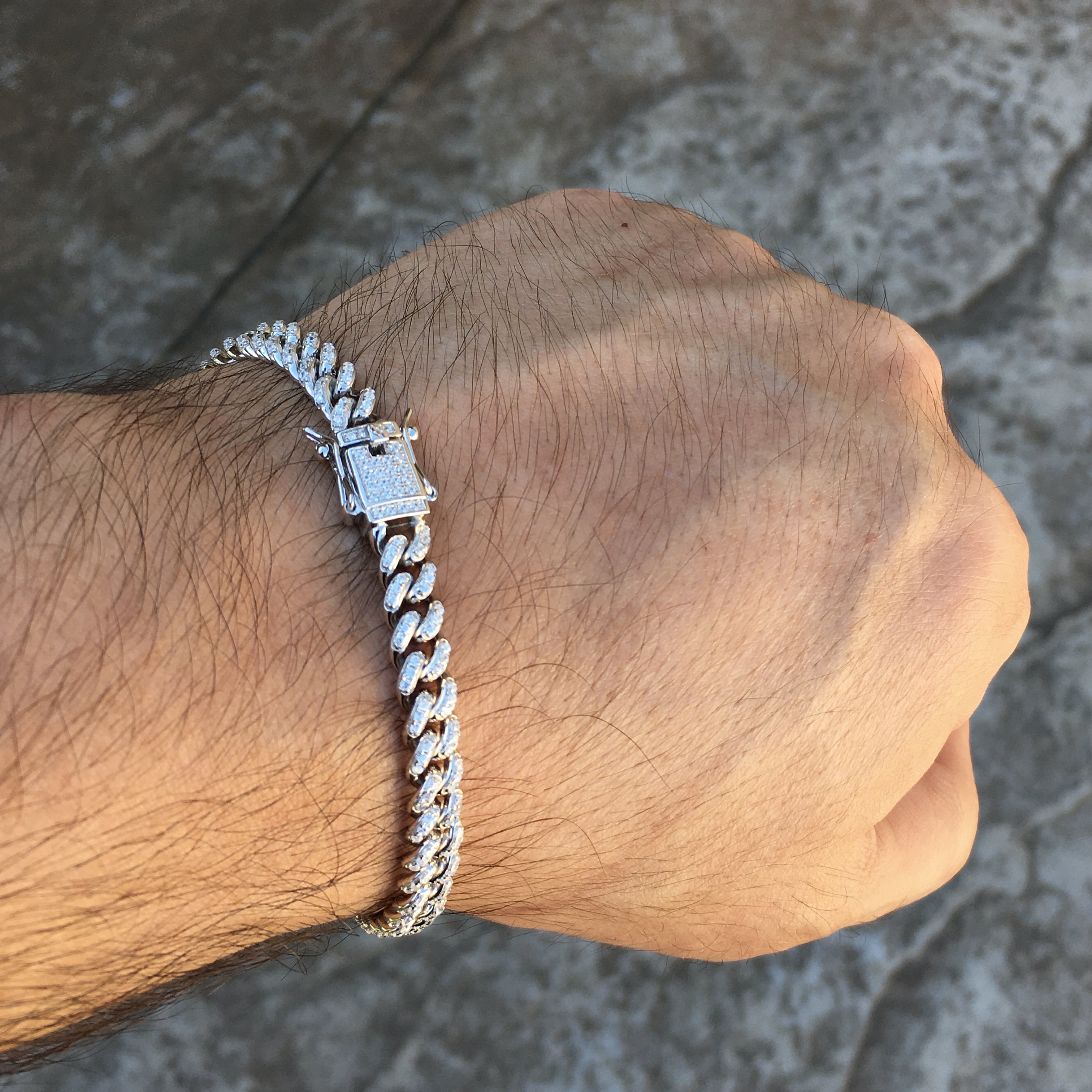 アクセサリー S925 Miami cuba bracelet micro pave Amazon.com: Iced Out 15mm Miami Cuban Link Bracelet for Men