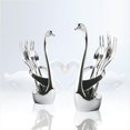 thumbnail image 4 of Cisne De Metal Vajilla Base Aleación De Zinc Cisne Cubiertos Estante Creativo Cisne Cubiertos Soporte De Almacenamiento Tenedor Estante Asiento Para El Hogar Vajilla Almacenamiento De Cubiertos Inevent HA014827-00, 4 of 7