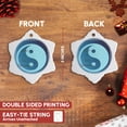 thumbnail image 3 of 3drose, Zen Christmas - Yin Yang - Spiritual Art, 3 inch Snowflake Porcelain Ornament, 3 of 7