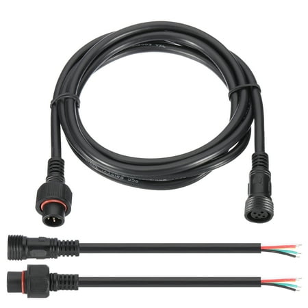 Uxcell 6.56Ft 20AWG IP67 5 Pin Extension Cable Wire with 7.87 Male Female Connector kit
