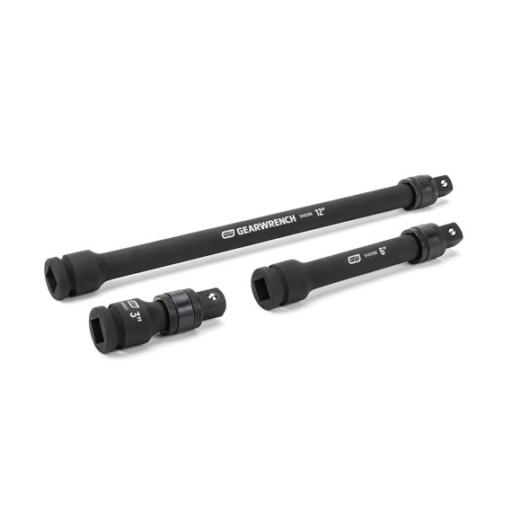 GEARWRENCH Ensemble d'Extension d'Impact de Verrouillage de Disque 3 Pcs. Comprend 3 Pouces, 6 Pouces et 12 Pouces - 84951N