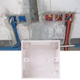 thumbnail image 2 of HLONK Bricolage Boîtier Arrière à Montage Facile Boîtiers d'Alimentation en Plastique Plaque Murale Jonctions Boîtier Prise Électrique Gang Simple Blanc, 2 of 7