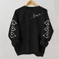 thumbnail image 2 of VKOYWKM Women Heart Sweatshirt Valentine's Day Pullover Long Sleeve Casual Crew Neck Pullover Romantic Holiday Sweatshirt Spring Fashion, 2 of 7