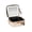 Gold, variant on Travel Makeup Case with LED Light, Portable Makeup Organizer, Removable LED Mirror with Adjustable Natural/Warm Light, 360° Rotation, 2000mAh Battery, 6 Removable EVA Partitions, Brush Holder