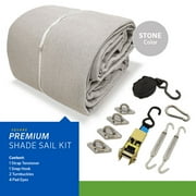 Coolaroo Premium 17' 9 x 17' 9 Gray Square Shade Sail