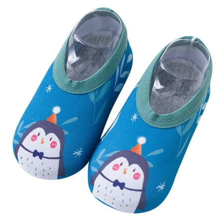 

LYCAQL Toddler Shoes Barefoot Non-Slip Boys Floor Baby Kids Cartoon The Shoes Girls Baby Shoes Boys Shoes Size 12 (Blue 8 M Toddler)