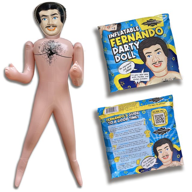 Muñeca hinchable Toy Figure Merrimix de 59 pulgadas para fiesta