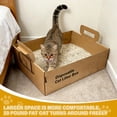 thumbnail image 3 of Disposable Litter Boxes for Cats, 3 Pack Portable Waterproof Travel Litter Box, Foldable Cardboard Cat Litter Box for Road Trip Vacation, Leak Resistant Large 17.2''x12.2''x5.3'', Brown, 3 of 6
