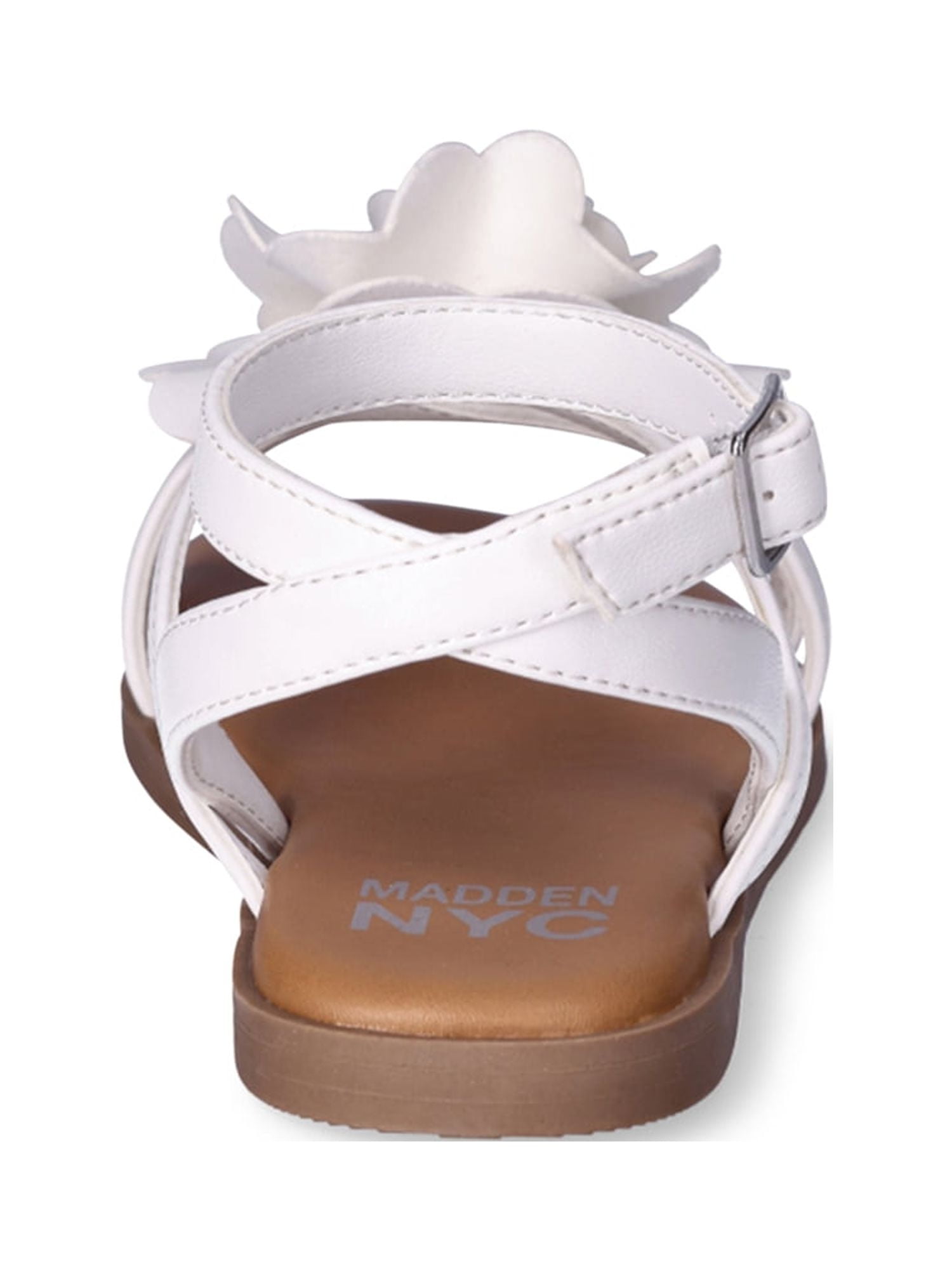 Madden NYC Little Girl & Big Girl White Flower Dress Sandal