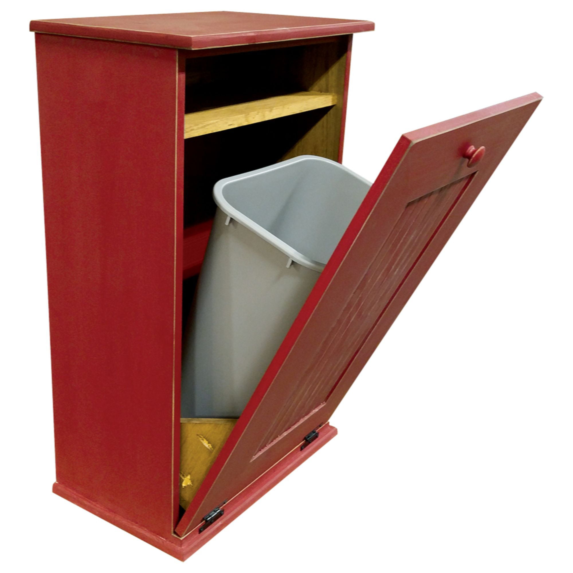 Luxury Stainless Steel Trash Bin Red Wood Pattern Metal Waste Bin for Trash  Bag Holder Trash Can Kitchen and Living-room 6L/10L - AliExpress