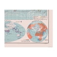 thumbnail image 2 of Historic Map - Physical Planisphere - Schrader 1908 - Vintage Wall Art, 2 of 4
