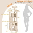 thumbnail image 3 of Huisuilinss Cat Tree Tower,Tall Cat Tower,Cat Condo For Indoor Cats,Cat House Furniture With Padded Plush Perch Sisal Scratching Posts And Hammock, 3 of 8