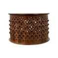 thumbnail image 2 of Carolina Artisan 30" Lattice Weave Mango Wood Coffee Table in Chestnut, 2 of 6