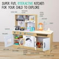 thumbnail image 2 of Lil' Jumbl Kids Kitchen Playset with Wooden Washer Dryer Sink & Accessories, 2 of 6