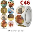 thumbnail image 3 of XIANXIAN 500 Pcs Autocollants d'Animaux Décalcomanie pour Enfants, 1 Rouleau Autocollant Mignon Autocollants Ronds de Récompense Incentives Rouleau d'Autocollants d'Animaux pour Scrapbooking Journal Déco Anniversaire Sauvage Fournitures pour Classe Enseignant, 3 of 4