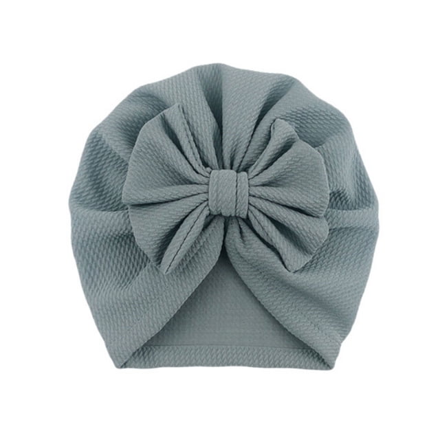FOCUSNORM Baby's Hairband Cap Single Color Skin Friendly Soft Bow Headband Hat
