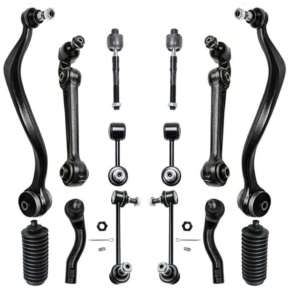Detroit Axle - 14pc Front Lower Control Arm Sway Bar Tie Rod Kit Replacement for 2007-2010 Ford Fusion - [2007-2009 Lincoln MKZ] - 2007-2009 Mercury Milan