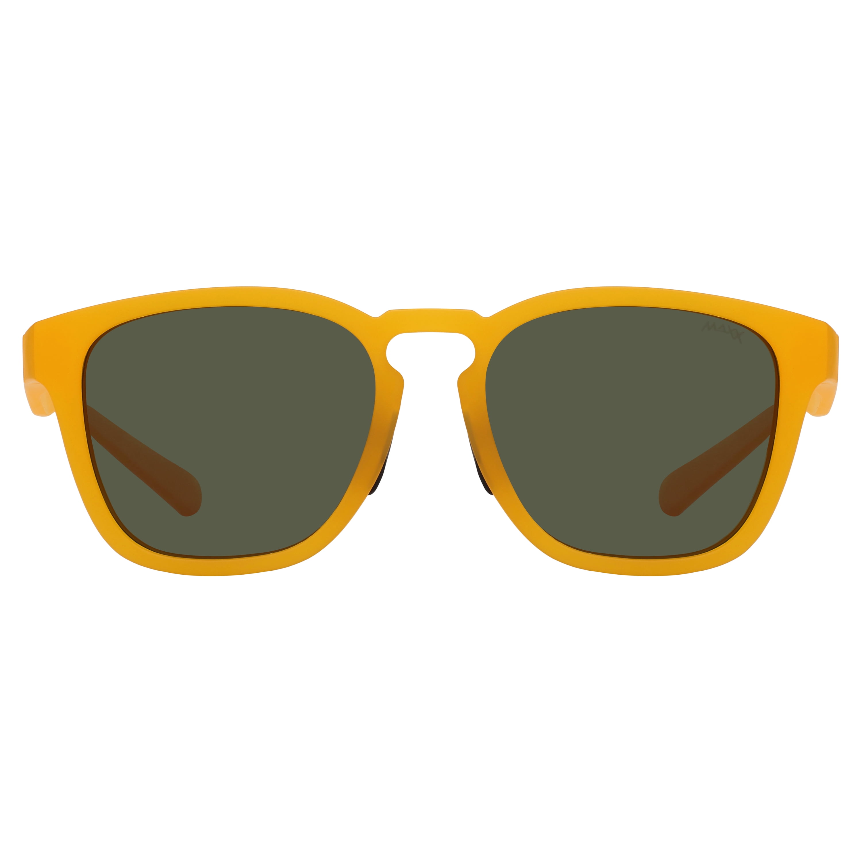 Maxx Julius Hyper Orange Square Sports Sunglasses with Polarized Green Lens for Men and Women – TR90 Frame