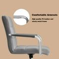 thumbnail image 3 of Furmax Mid-Back Office Chair Ribbed PU Leather Executive Chair, Gray, 3 of 7