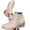 Khaki, variant on Ankle Booties for Women Cutout Casual Low Heeled Ankle Boots Comfortable Chunky Heel Dressy Booties Side Zipper Elegant Walking Short Boots