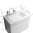 thumbnail image 2 of 30" Modern Bathroom Vanity with One-Piece Sink / Timeless White Style, 2 of 4