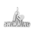thumbnail image 1 of .925 Sterling Silver I Love Swimming Charm, 1 of 1