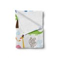 thumbnail image 2 of Animal Soft Flannel Fleece Throw Blanket, Giraffe Zebra Turtle Kids Nursery Baby Themed Cartoon Comic Print, Cozy Plush for Indoor and Outdoor Use, 70" x 90", Multicolor, by Ambesonne, 2 of 6