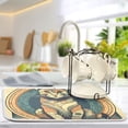thumbnail image 5 of Cat Magic Array Lion Dish Drying Mat Dish Drainer Rack Mats Water Absorbent Non-Slip Easy Clean Heat Resistant for Kitchen Counter, 5 of 8