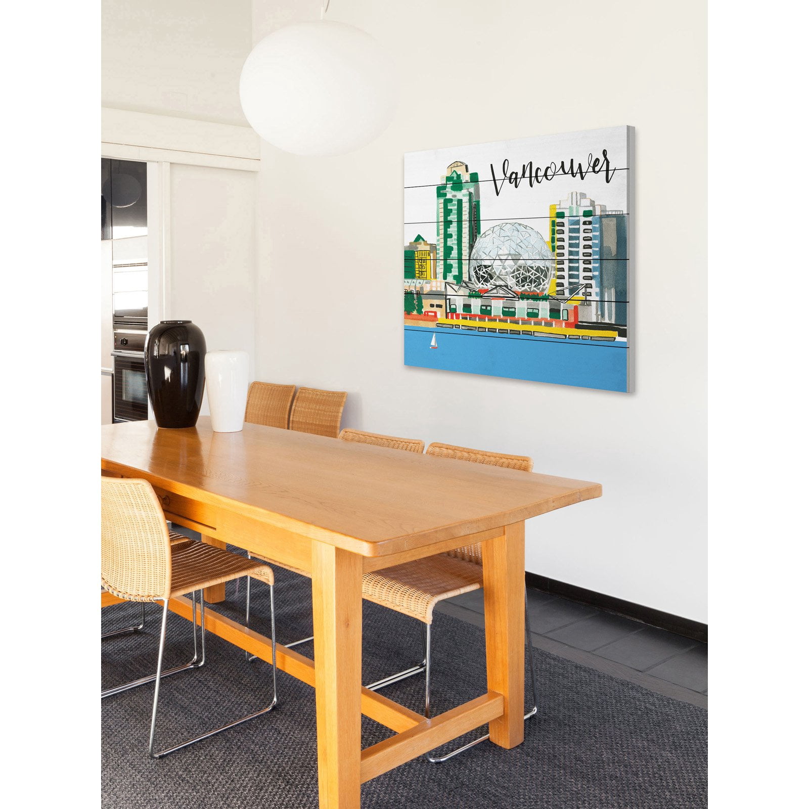 Marmont Hill "Vancouver Lakeview" By Molly Rosner Painting Art Print On White Wood, 40.0" x 1.5"