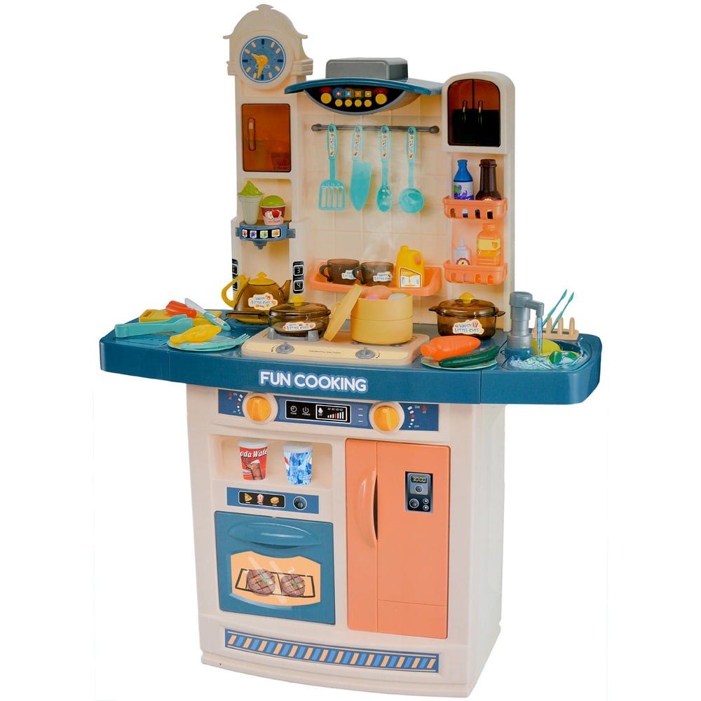 JIMMY'S TOYS kids play kitchen playset with Music, Real Water Sink