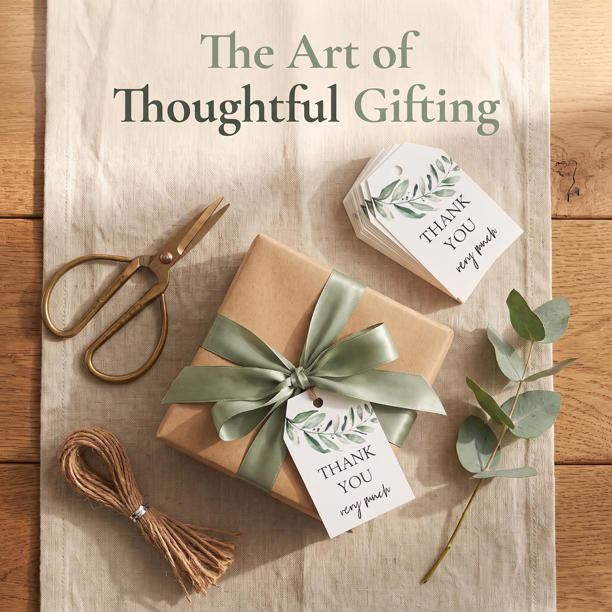 Unique Bargains Thick Thank You Gift Tags with Jute Twine Leaf Patterns 2" x 3"