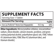 Proferrin ES- 10.5mg of high Absorbing Heme Iron Polypeptide. Made in The USA. 90 Tablets. Easy on The Gut. Not affected by Coffee, Calcium, or PPIs.