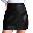 thumbnail image 2 of Kcocoo Women's Comfortable Fashion Basic High Waist Faux Leather Bodycon Mini Pencil Skirt PU Black S, 2 of 9