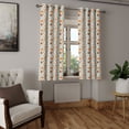 thumbnail image 2 of Ambesonne Fox Grommet Curtain, Funny Garden, 50" x 63", Turquoise Orange Brown, 2 of 6